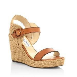 Jimmy Choo Delphi Braided Wedge Sandals